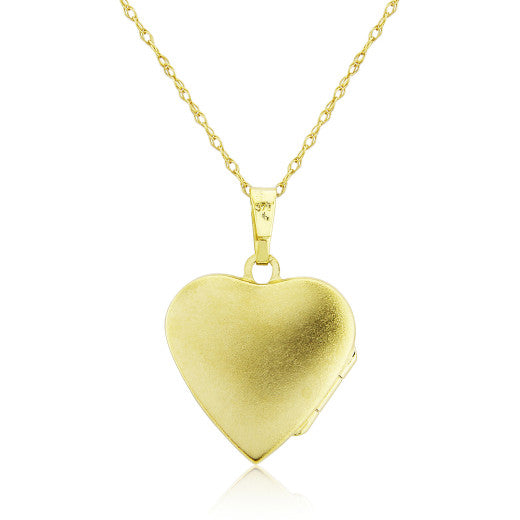 9K YELLOW GOLD HEART LOCKET NECKLACE- HARROGATE