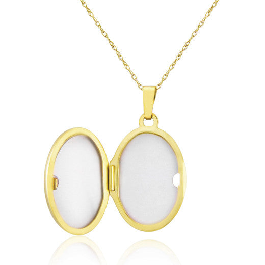 CLASSIC 9CT YELLOW GOLD OVAL LOCKET NECKLACE- HARROGATE