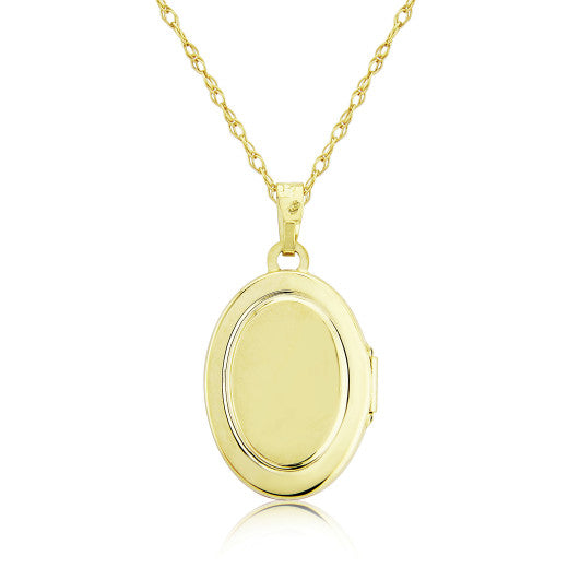 CLASSIC 9CT YELLOW GOLD OVAL LOCKET NECKLACE- HARROGATE