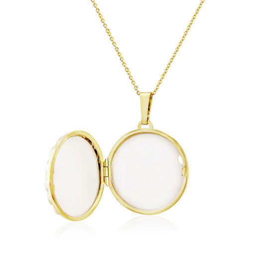 9K YELLOW GOLD BALL LOCKET NECKLACE- HARROGATE