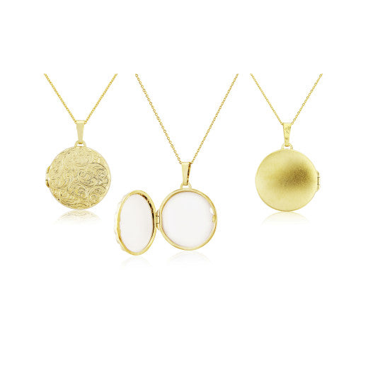 9K YELLOW GOLD BALL LOCKET NECKLACE- HARROGATE