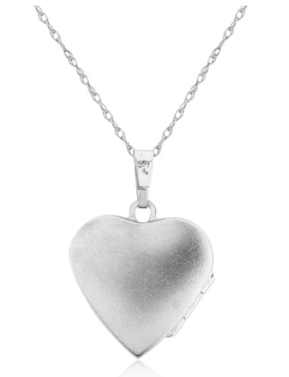 STERLING SILVER HEART LOCKET NECKLACE- HARROGATE