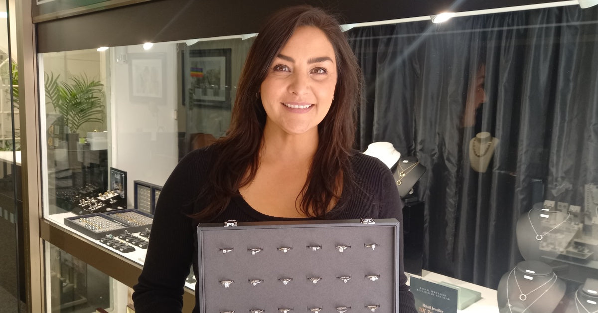 Mona Norman owner of fine bridal jewellers of Harrogate. Diamond engagement rings and eternity rings