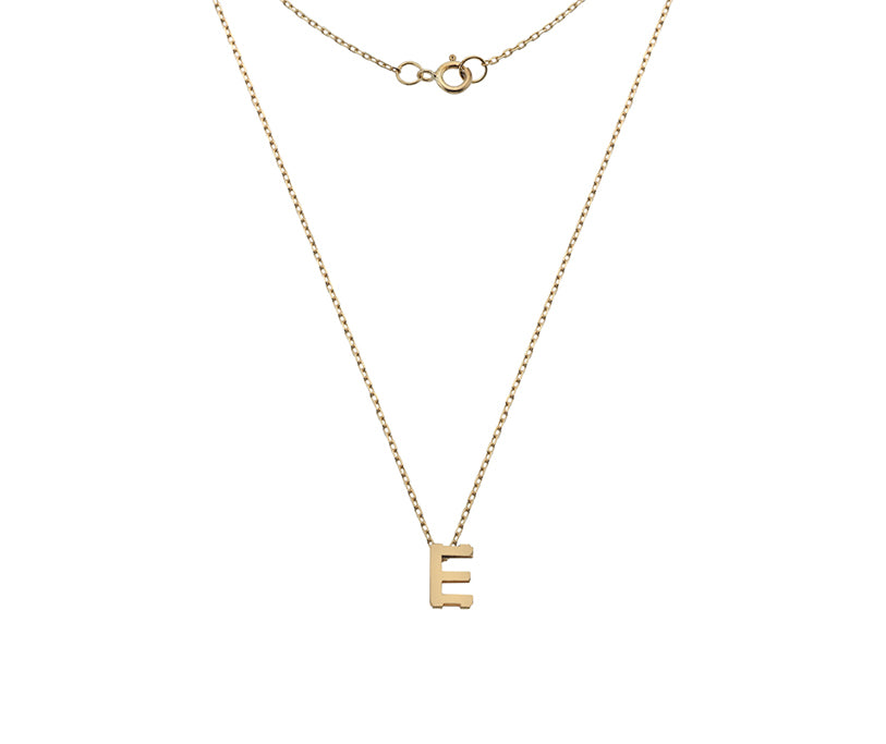 9CT YELLOW GOLD MINI INITIAL NECKLACE