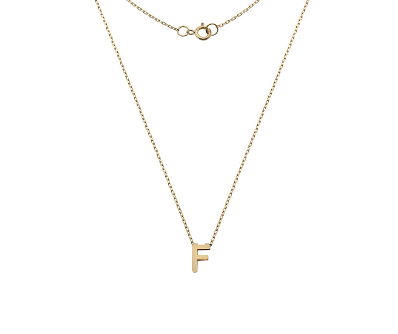 9CT YELLOW GOLD MINI INITIAL NECKLACE