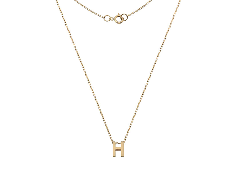 9CT YELLOW GOLD MINI INITIAL NECKLACE