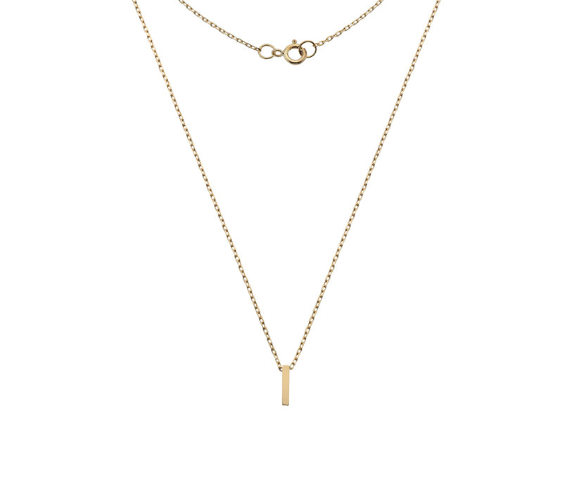 9CT YELLOW GOLD MINI INITIAL NECKLACE