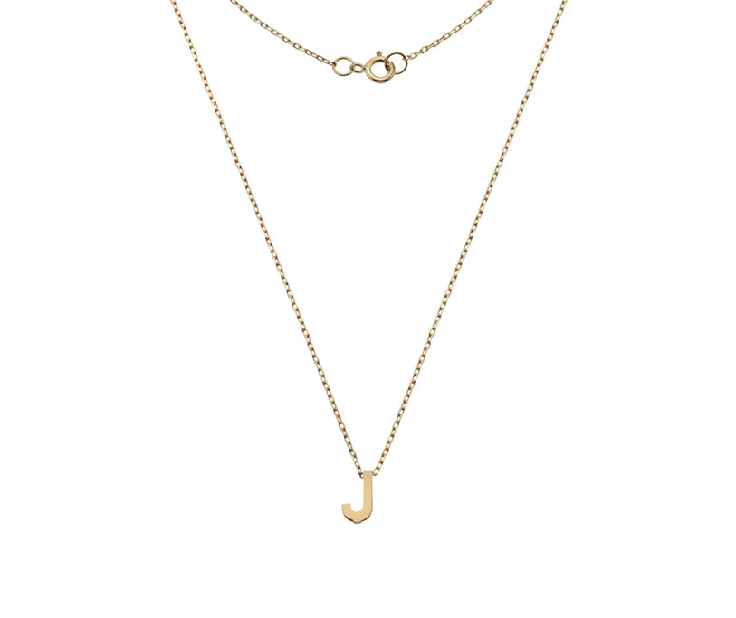 9CT YELLOW GOLD MINI INITIAL NECKLACE