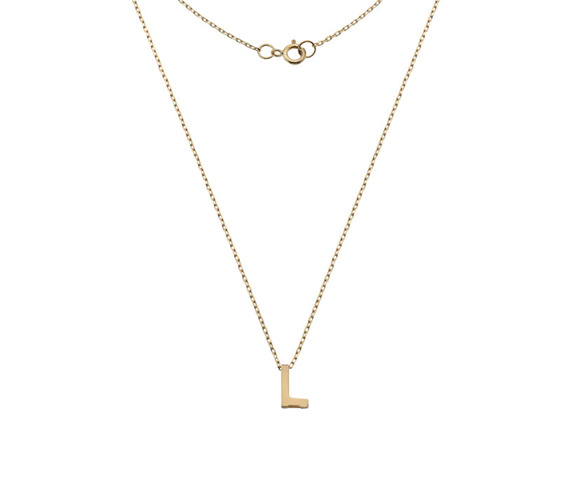 9CT YELLOW GOLD MINI INITIAL NECKLACE