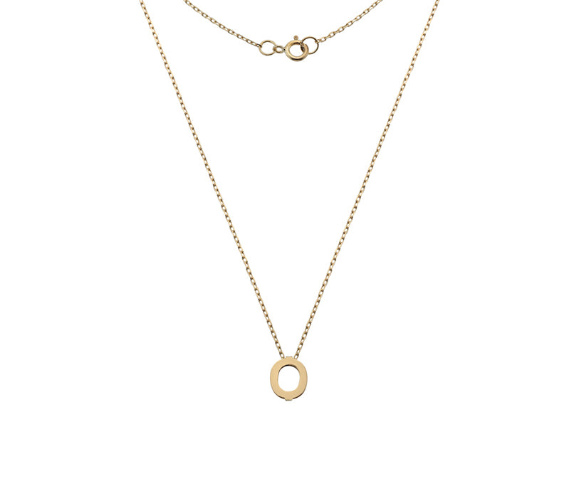 9CT YELLOW GOLD MINI INITIAL NECKLACE