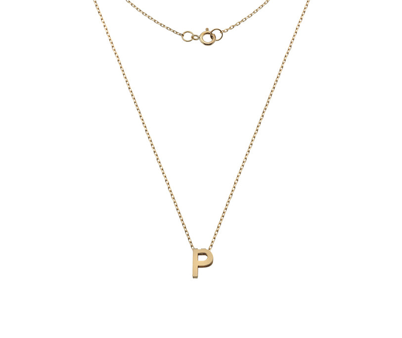 9CT YELLOW GOLD MINI INITIAL NECKLACE