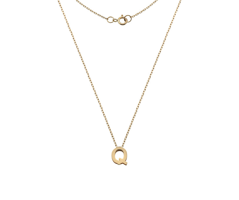 9CT YELLOW GOLD MINI INITIAL NECKLACE