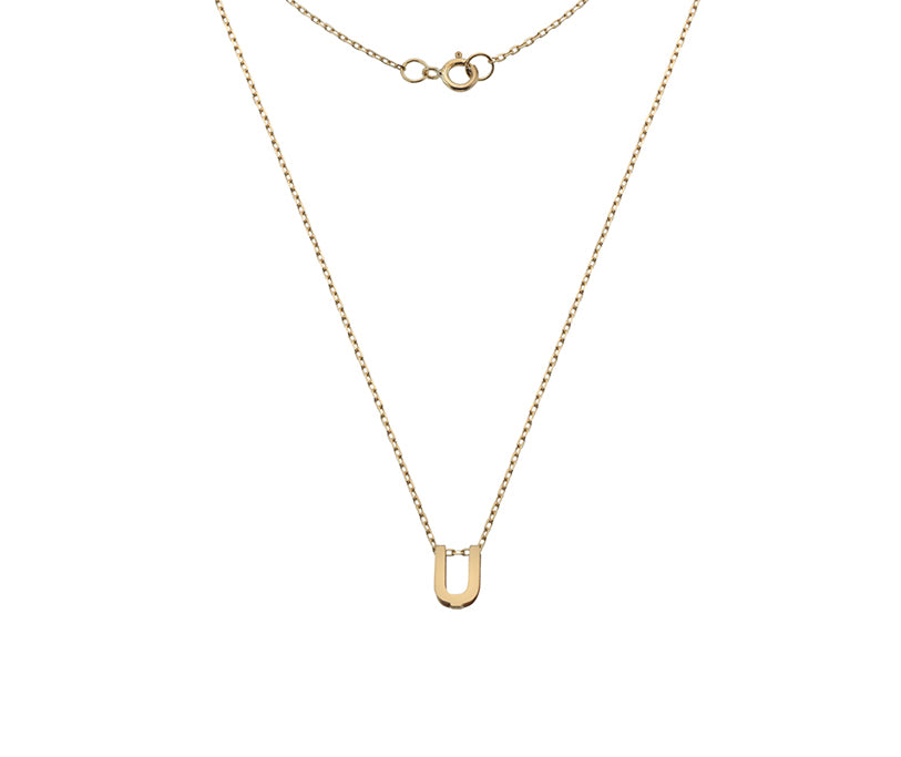 9CT YELLOW GOLD MINI INITIAL NECKLACE