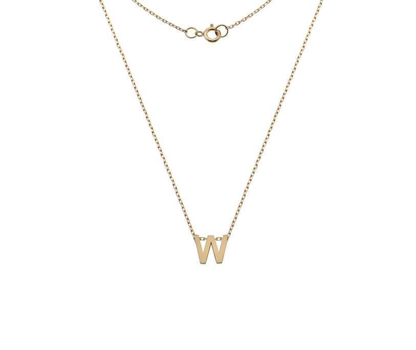 9CT YELLOW GOLD MINI INITIAL NECKLACE