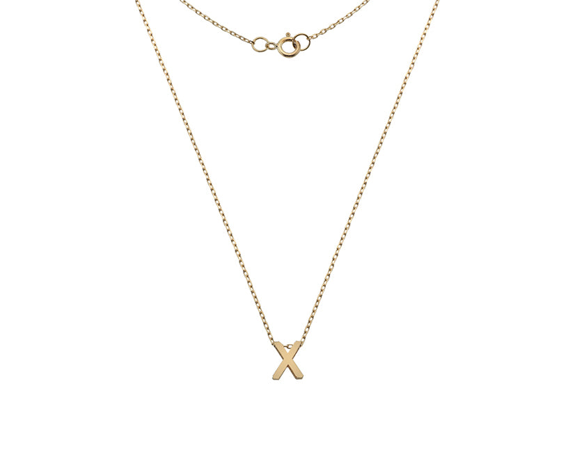 9CT YELLOW GOLD MINI INITIAL NECKLACE