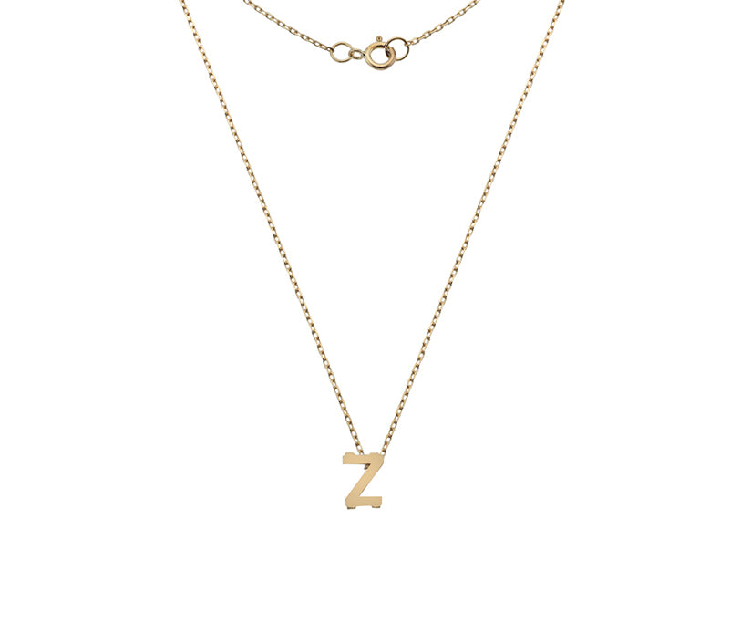 9CT YELLOW GOLD MINI INITIAL NECKLACE