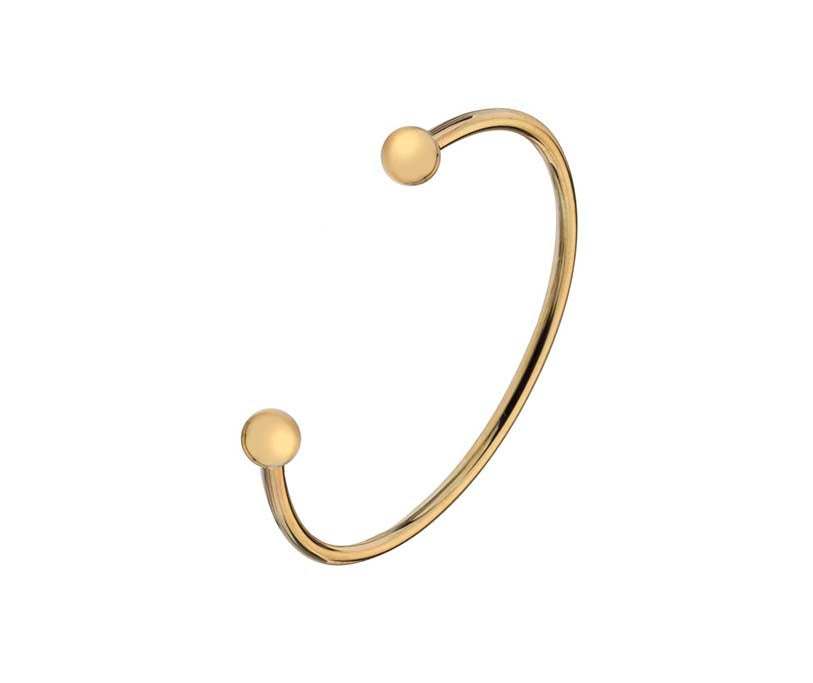 9K YELLOW GOLD TORQUE BANGLE- HARROGATE