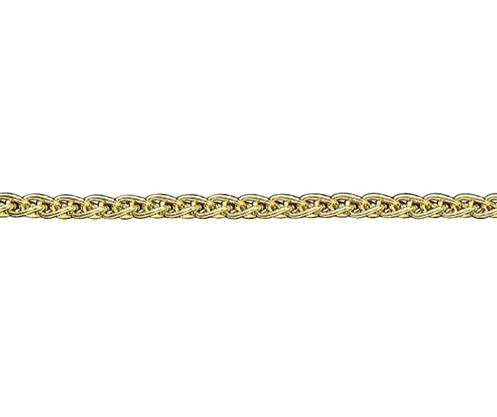 ELEGANT 9K YELLOW GOLD SPIGA 18" CHAIN- HARROGATE