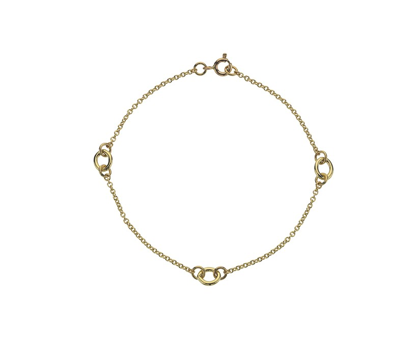 EXQUISITE 9CT YELLOW GOLD TWIST TRACE BRACELET