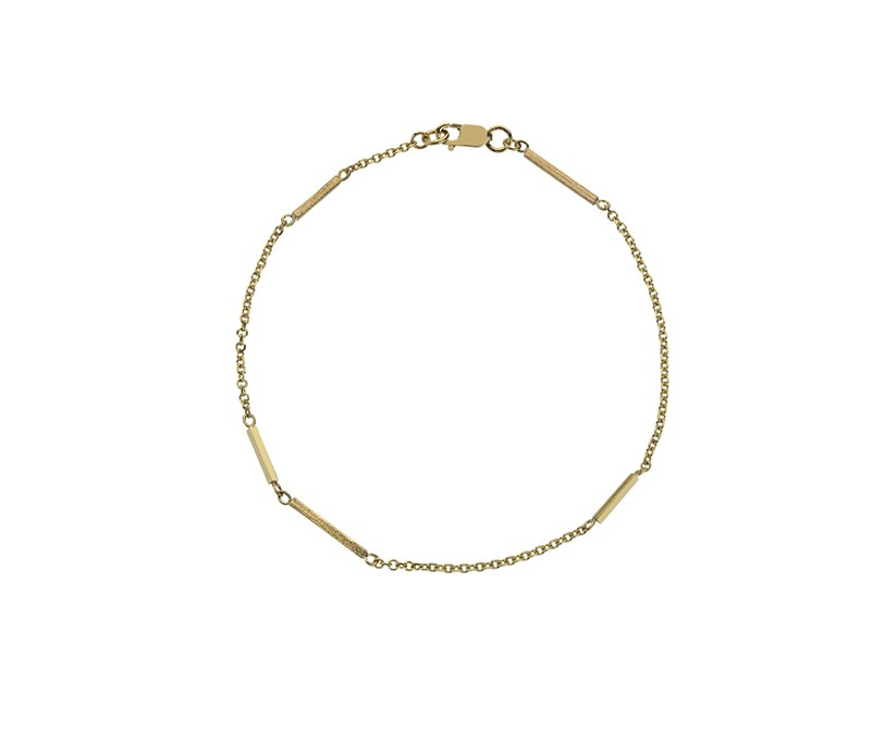 DISTINCTIVE 9CT YELLOW GOLD TWIST BAR BRACELET