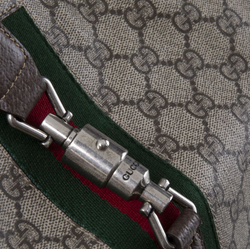 Gucci Jackie 1961, Gucci Jackie bag UK, pre-loved Gucci bag, Gucci GG Supreme shoulder bag, Gucci Web stripe bag, second hand Gucci handbag, large Gucci hobo, preowned designer handbag UK