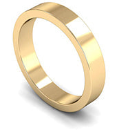 YELLOW GOLD FLAT 5MM MEN WEDDING RING