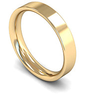 YELLOW GOLD FLAT COURT WEDDING RING
