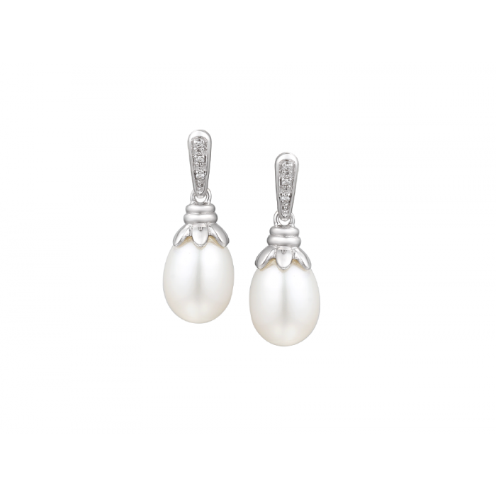 TEAR DROP FRESHWATER PEARL EARRINGS