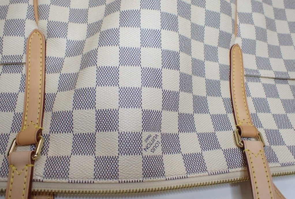 Louis Vuitton Totally MM, Damier Azur tote, pre-loved Louis Vuitton UK, second hand Louis Vuitton bag, LV Totally MM Damier Azur, Louis Vuitton tote bag, preowned designer handbag UK, discontinued Louis Vuitton bag
