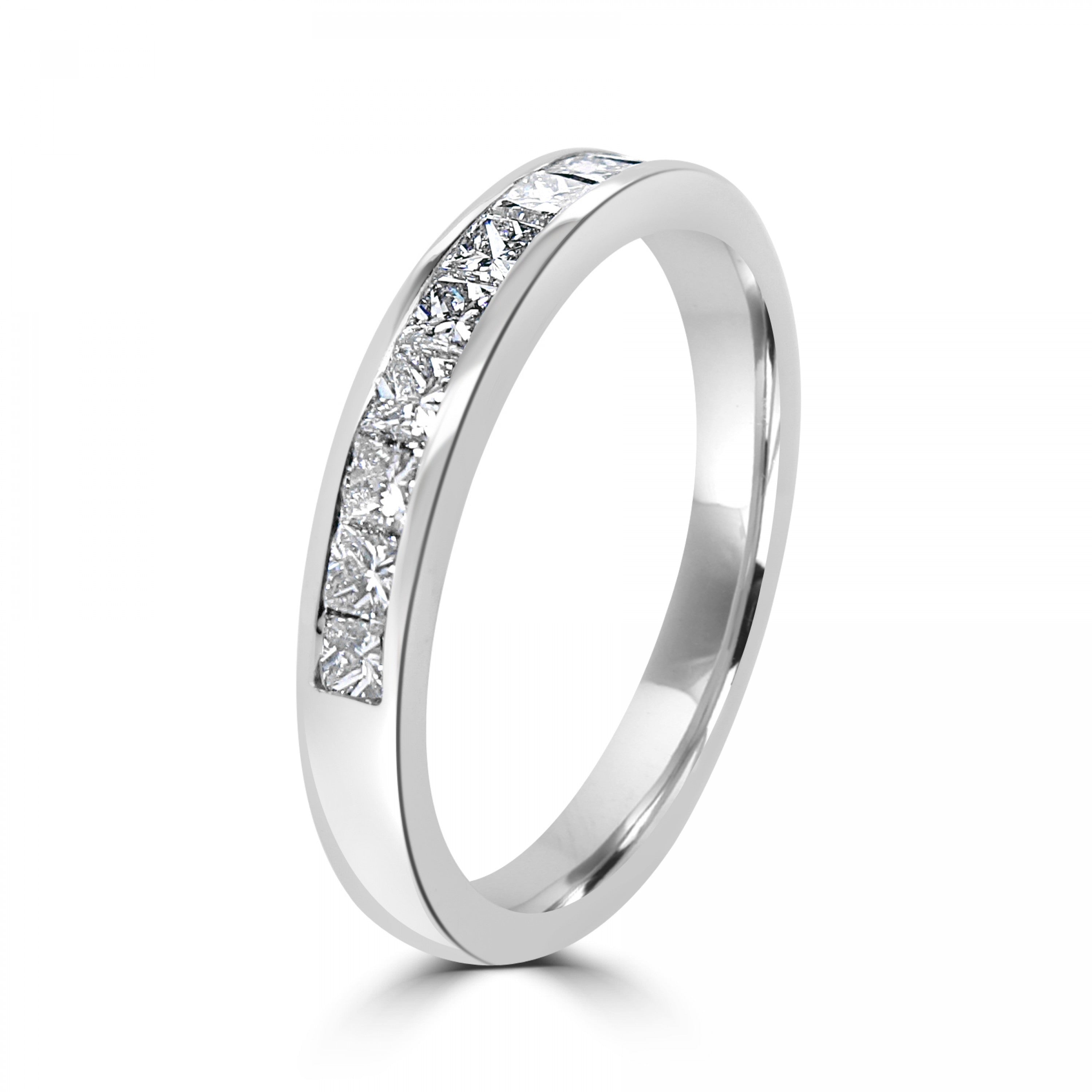 PRINCESS DIAMOND CHANNEL ETERNITY/WEDDING RING