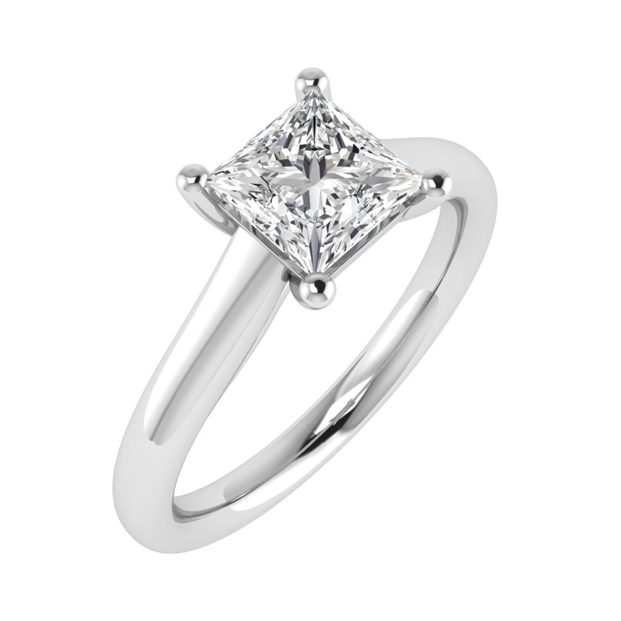 Princess Cut Diamond Solitaire Engagement Ring Harrogate Fogal and Barnes Fine Jewellers set in 18ct white gold or platinum