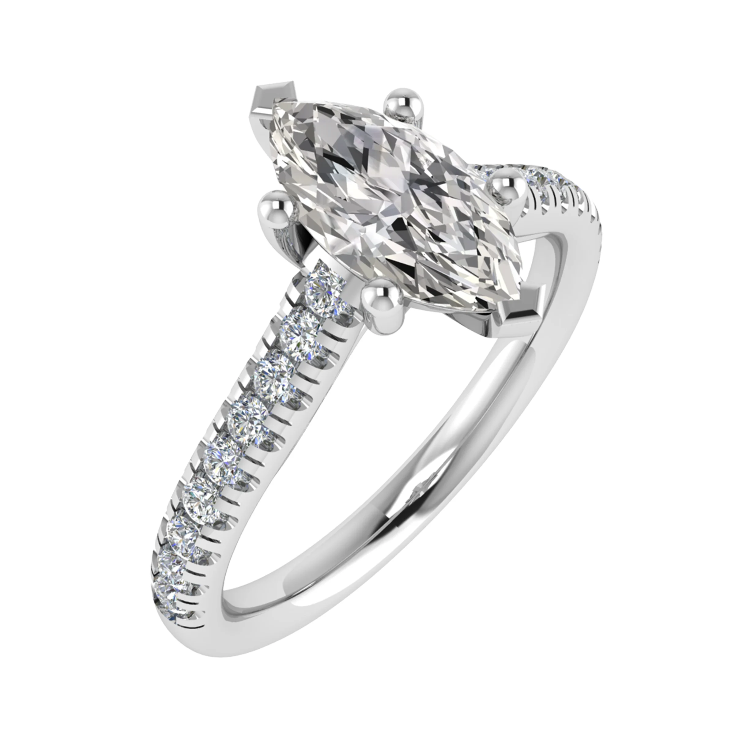 MARQUISE CUT DIAMOND ENGAGEMENT RING