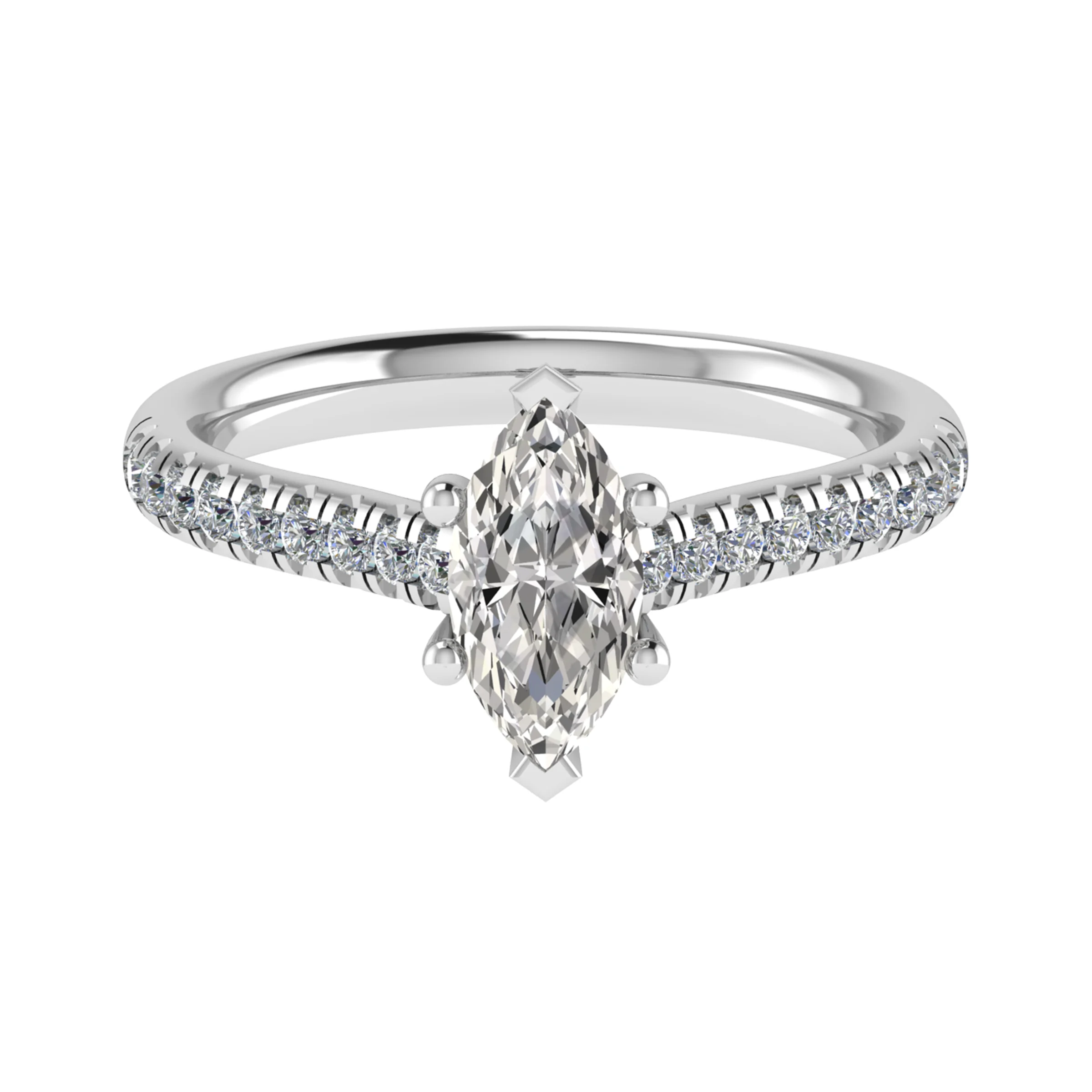 MARQUISE CUT DIAMOND ENGAGEMENT RING
