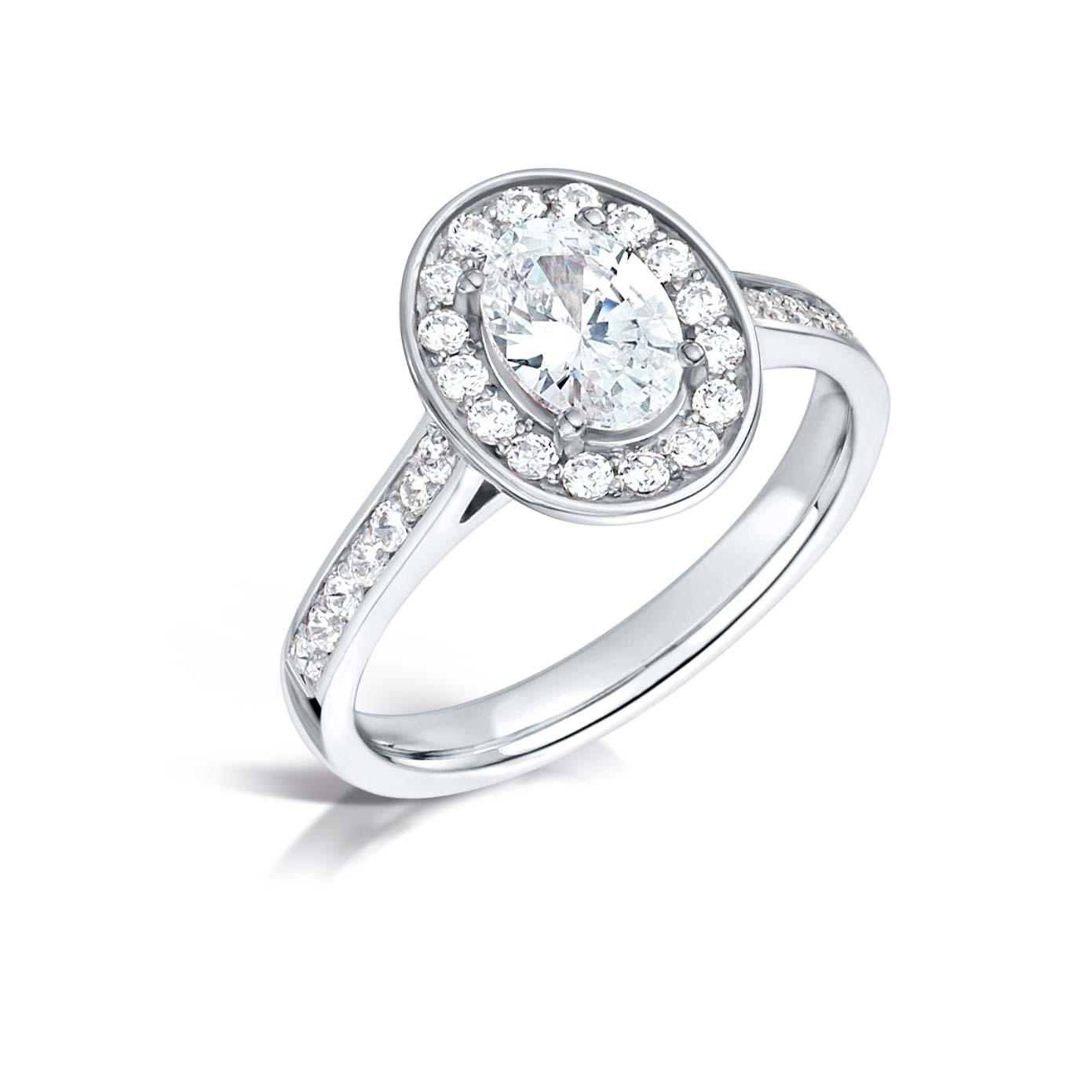 OVAL CUT DIAMOND CLUSTER ENGAGEMENT RING