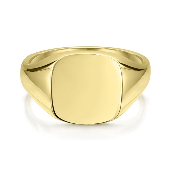 Classic Solid Cushion 15.5 x 14.0mm Men's Signet Ring