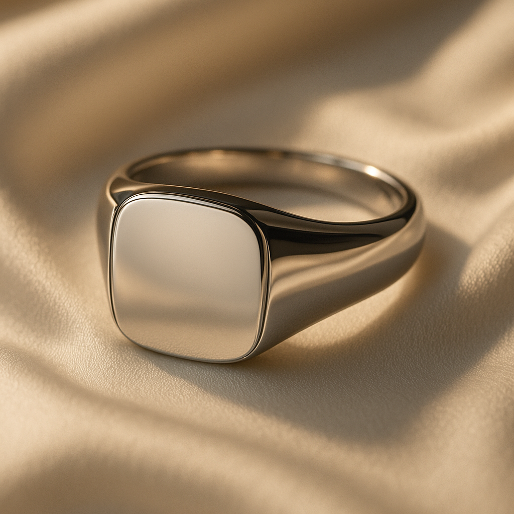 Classic Solid Cushion 15.5 x 14.0mm Men's Signet Ring
