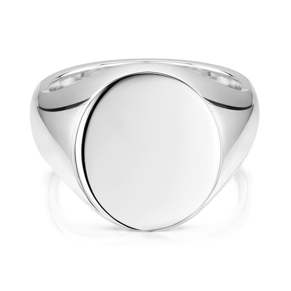 Oval 15.5 x 14.0 x 3.0mm Men's signet ring Harrogate