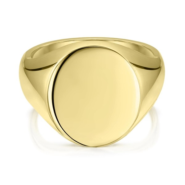 Oval 15.5 x 14.0 x 3.0mm Men's signet ring Harrogate