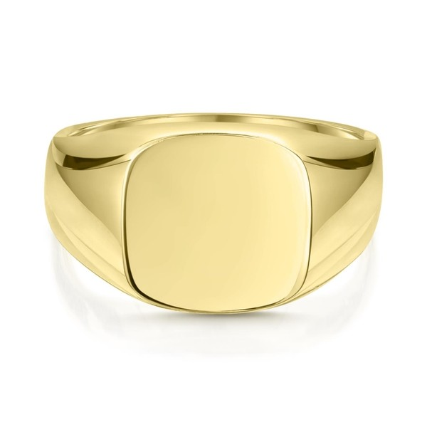 Solid Cushion 15.5x14.0x2.5mm Men's Signet Ring Harrogate
