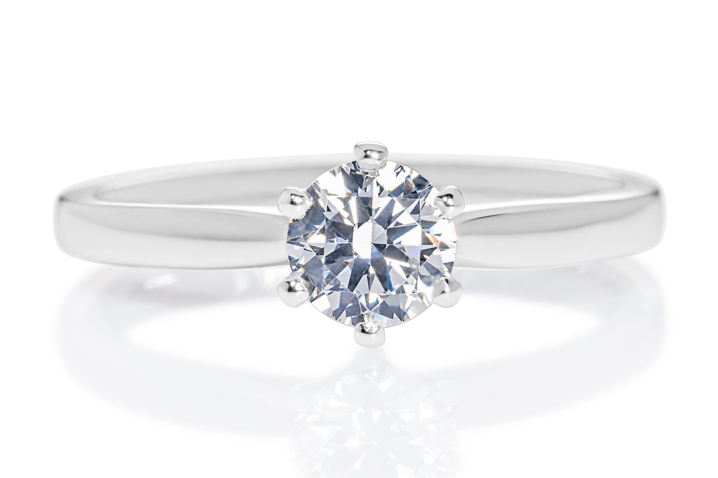 Round Brilliant diamond solitaire engagement Ring Harrogate 6 prongs setting Fogal and Barnes Fine Jewellers