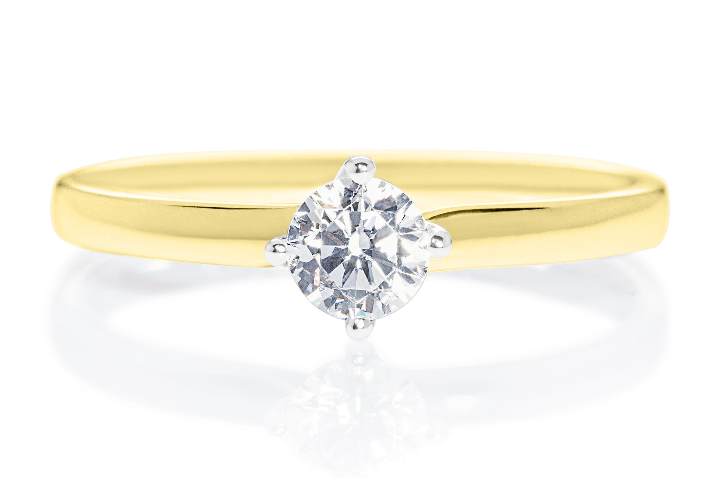 Round Brilliant Diamond Solitaire Twist Setting mount Engagement Ring Harrogate Fogal and Barnes