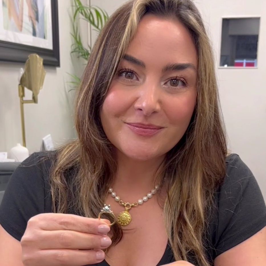 Mona Norman founder and owner of Fogal and Barnes fine jewellers of Harrogate, natural diamond engagement and wedding rings