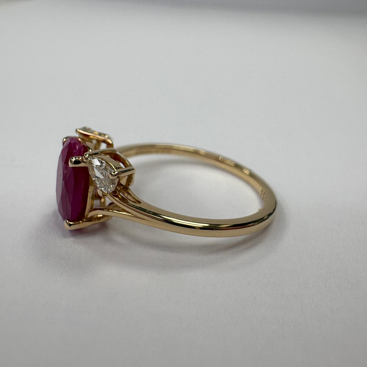 natural ruby ring, ruby and diamond ring UK, oval ruby ring, certified ruby ring, 2 carat ruby ring, ruby engagement ring, ruby anniversary ring, July birthstone ring
