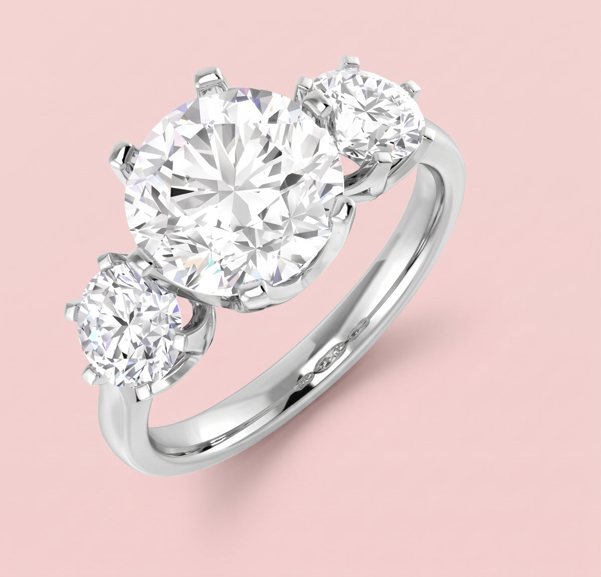 Bespoke engagement ring UK, made to order engagement ring, platinum three stone ring, 18ct gold engagement ring, fancy platinum lab grown diamond ring, lab grown sapphire engagement ring, coloured gemstone engagement ring.