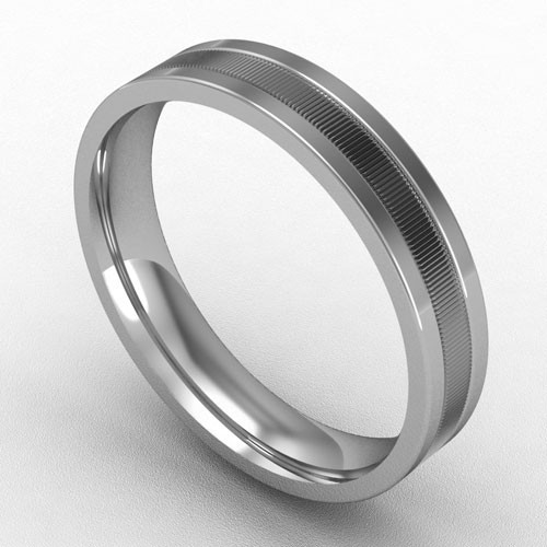 4MM HORIZONTAL RIB WEDDING RING