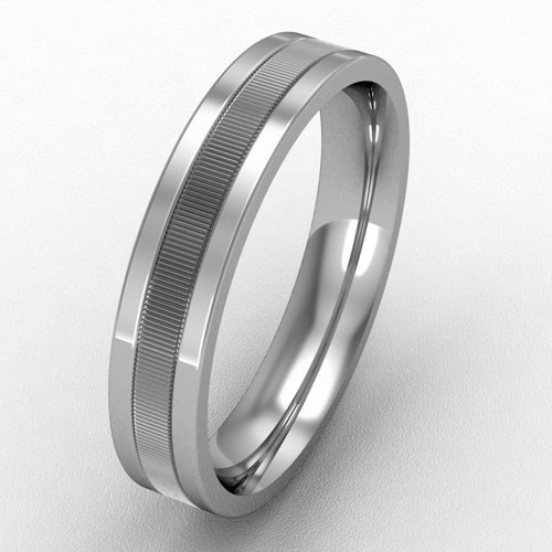 4MM HORIZONTAL RIB WEDDING RING