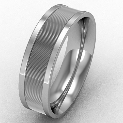 6MM HORIZONTAL RIB WEDDING RING