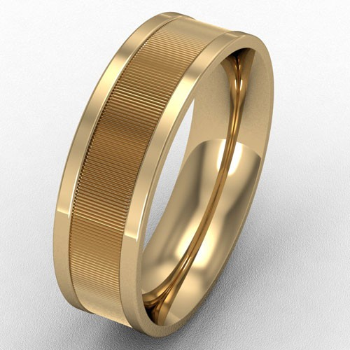 6MM HORIZONTAL RIB WEDDING RING