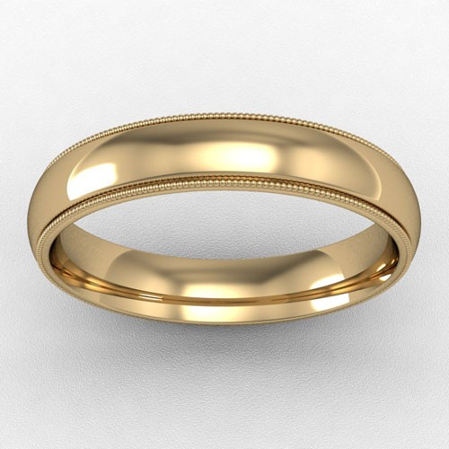 4MM COURT MILL GRAIN EDGE WEDDING RING