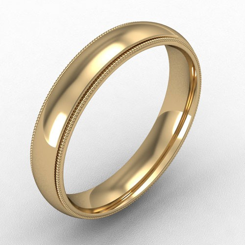 4MM COURT MILL GRAIN EDGE WEDDING RING